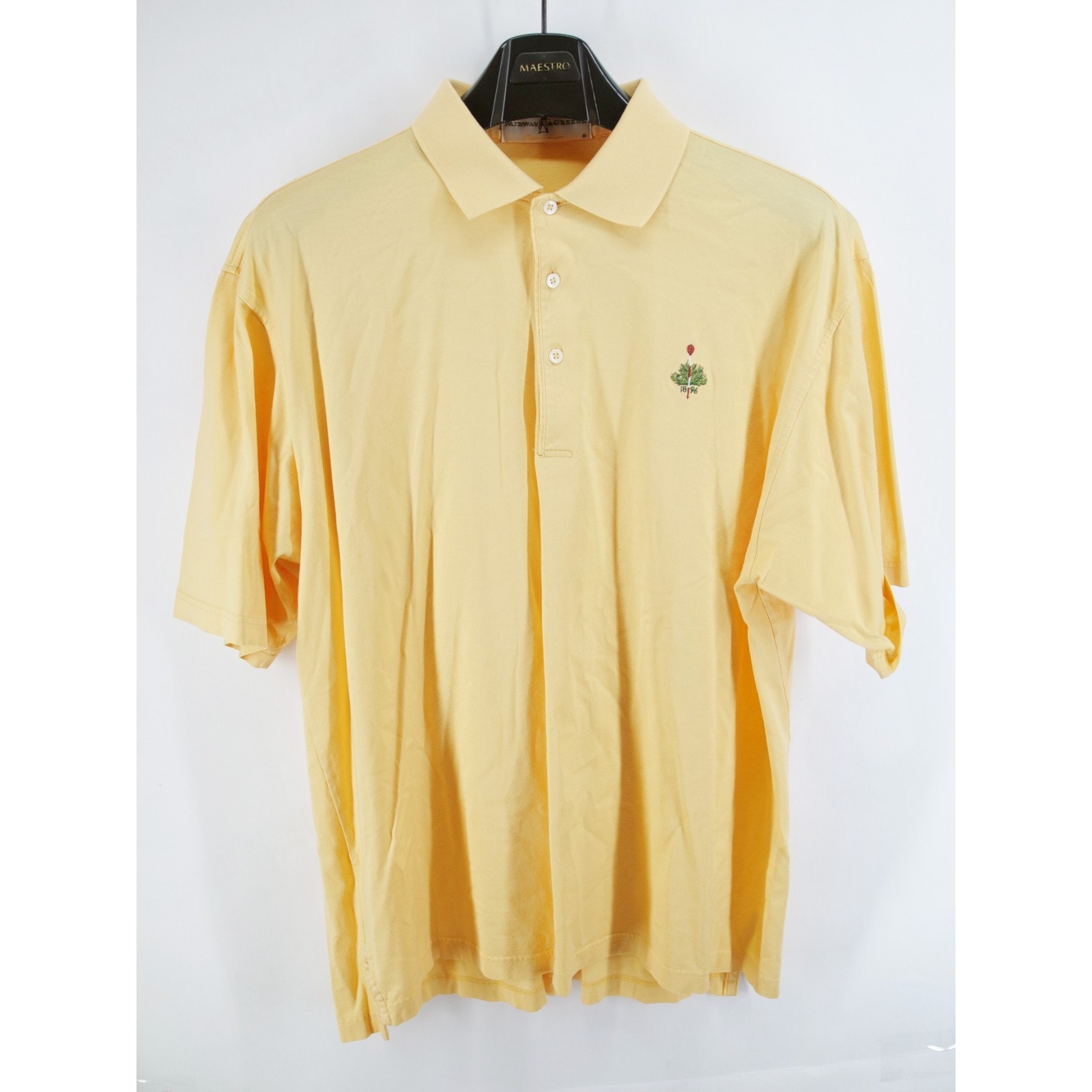 Fairway Greene 1896 Short Sleeve Golf Polo Shirt Yellow Mens Large Fairway Greene 1896 Short Sleeve Golf Polo Shirt Yellow Mens Large